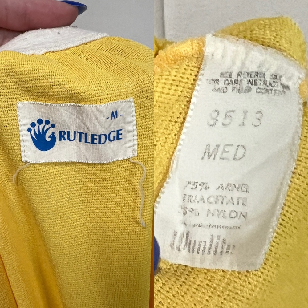Vintage Rutledge Yellow Button Front Maxi Towel Dress Skirt Coverup - Picture 9 of 11